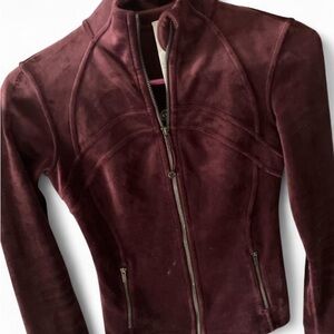 Lululemon Athletica Deep Burgundy Leather Jacket